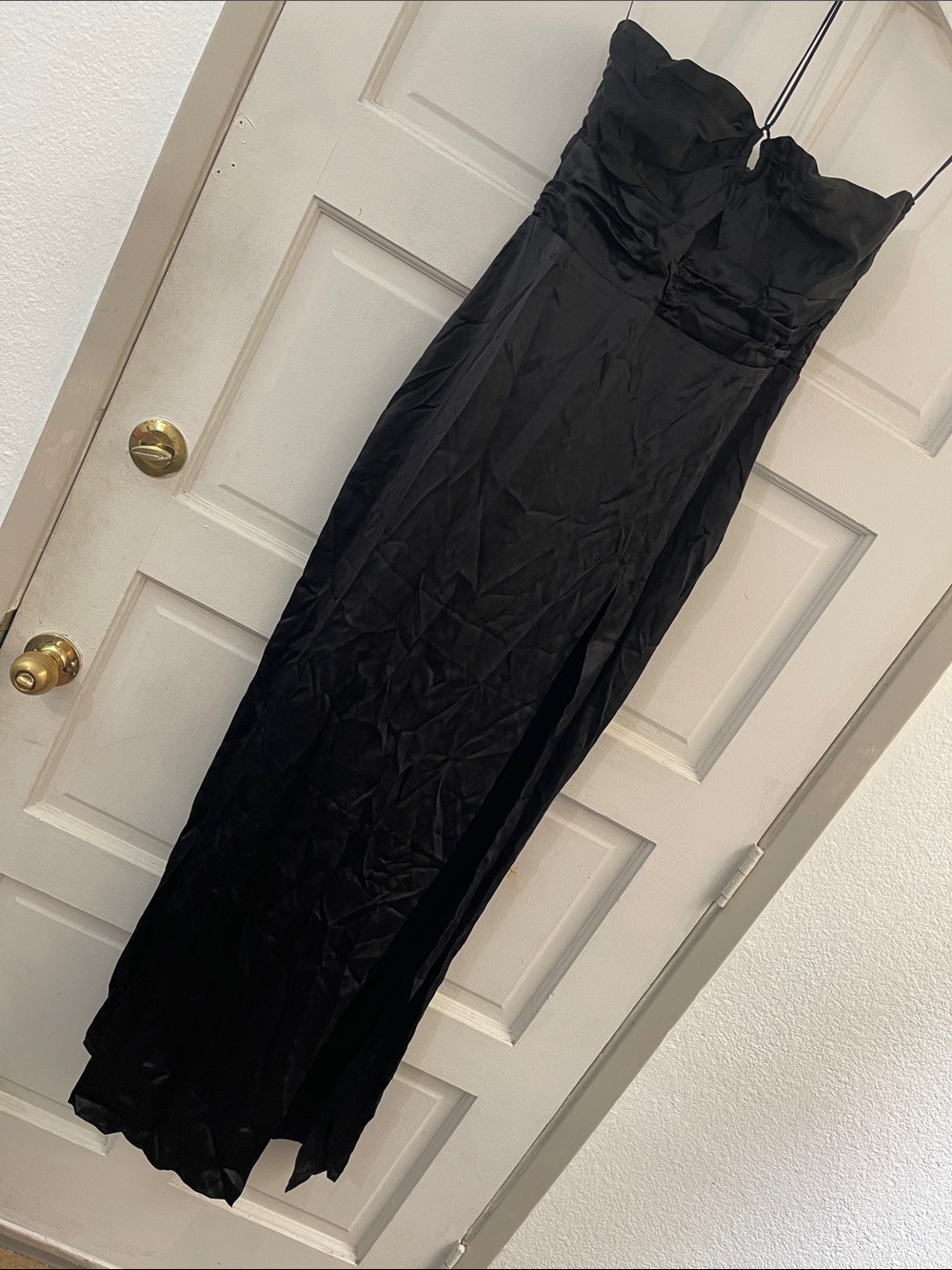 Amanda Uprichard Black Strapless Evening Dress